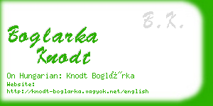 boglarka knodt business card